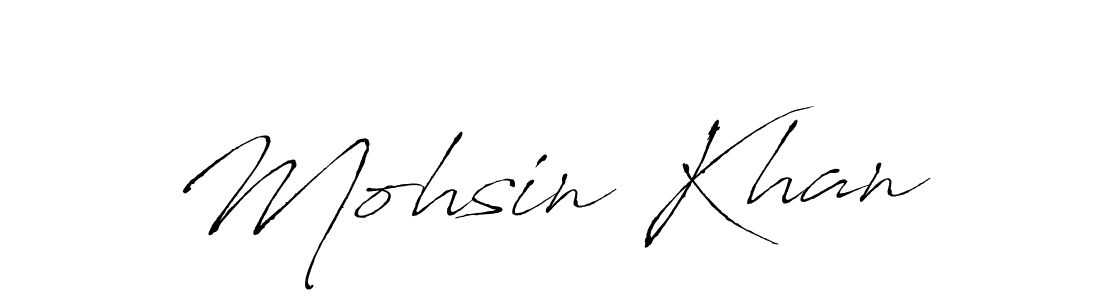 Make a beautiful signature design for name Mohsin Khan. With this signature (Antro_Vectra) style, you can create a handwritten signature for free. Mohsin Khan signature style 6 images and pictures png