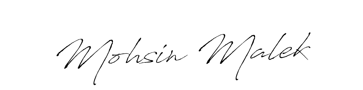 Antro_Vectra is a professional signature style that is perfect for those who want to add a touch of class to their signature. It is also a great choice for those who want to make their signature more unique. Get Mohsin Malek name to fancy signature for free. Mohsin Malek signature style 6 images and pictures png