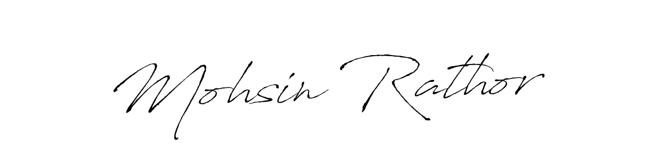 Mohsin Rathor stylish signature style. Best Handwritten Sign (Antro_Vectra) for my name. Handwritten Signature Collection Ideas for my name Mohsin Rathor. Mohsin Rathor signature style 6 images and pictures png