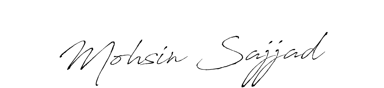 Make a short Mohsin Sajjad signature style. Manage your documents anywhere anytime using Antro_Vectra. Create and add eSignatures, submit forms, share and send files easily. Mohsin Sajjad signature style 6 images and pictures png