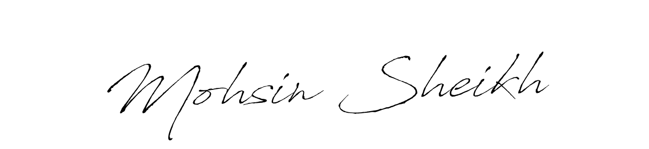 Use a signature maker to create a handwritten signature online. With this signature software, you can design (Antro_Vectra) your own signature for name Mohsin Sheikh. Mohsin Sheikh signature style 6 images and pictures png