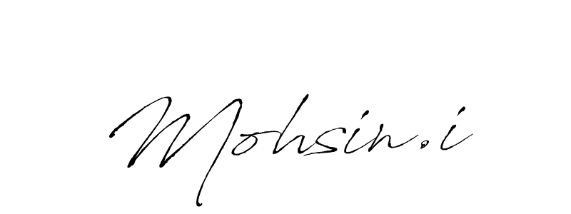 How to make Mohsin.i name signature. Use Antro_Vectra style for creating short signs online. This is the latest handwritten sign. Mohsin.i signature style 6 images and pictures png