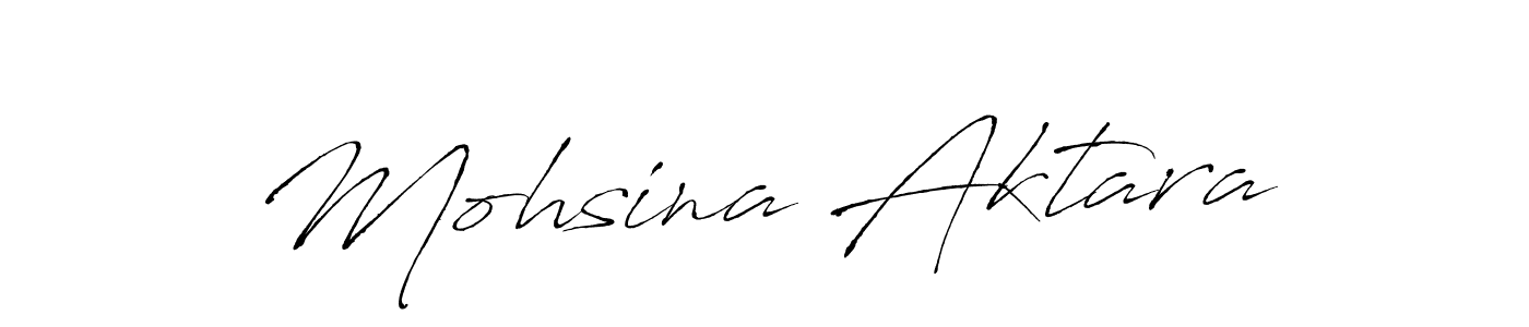 Make a beautiful signature design for name Mohsina Aktara. With this signature (Antro_Vectra) style, you can create a handwritten signature for free. Mohsina Aktara signature style 6 images and pictures png