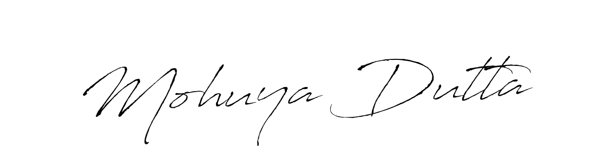 How to make Mohuya Dutta name signature. Use Antro_Vectra style for creating short signs online. This is the latest handwritten sign. Mohuya Dutta signature style 6 images and pictures png