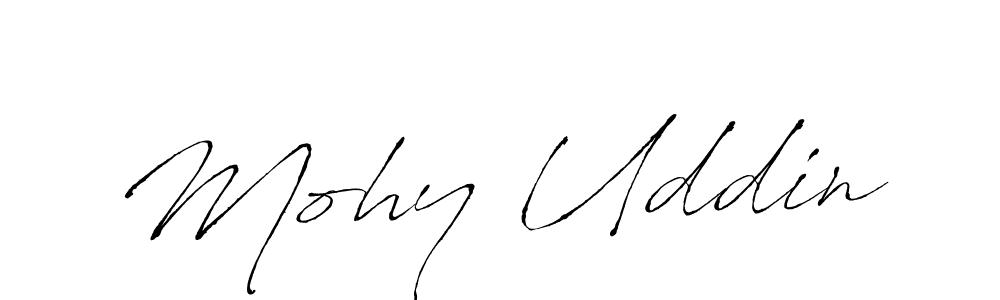 Use a signature maker to create a handwritten signature online. With this signature software, you can design (Antro_Vectra) your own signature for name Mohy Uddin. Mohy Uddin signature style 6 images and pictures png