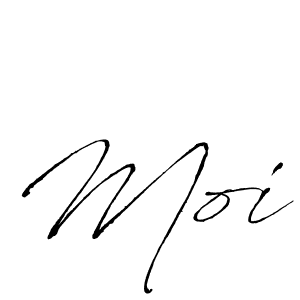 Design your own signature with our free online signature maker. With this signature software, you can create a handwritten (Antro_Vectra) signature for name Moi. Moi signature style 6 images and pictures png