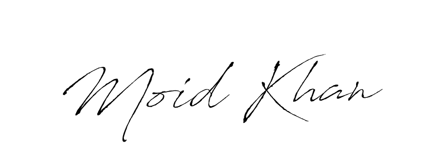 Moid Khan stylish signature style. Best Handwritten Sign (Antro_Vectra) for my name. Handwritten Signature Collection Ideas for my name Moid Khan. Moid Khan signature style 6 images and pictures png