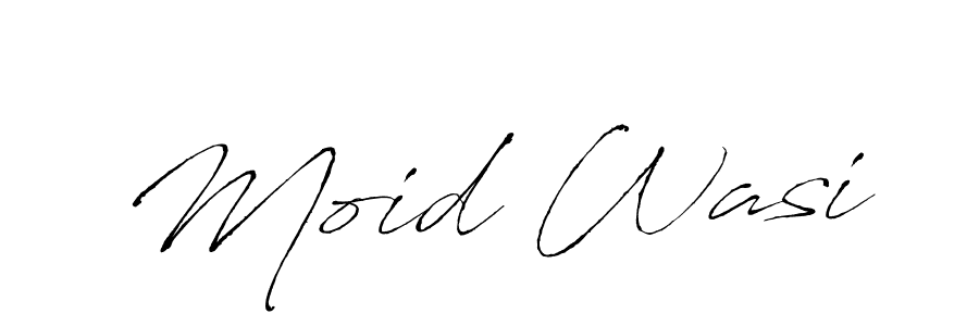 Create a beautiful signature design for name Moid Wasi. With this signature (Antro_Vectra) fonts, you can make a handwritten signature for free. Moid Wasi signature style 6 images and pictures png