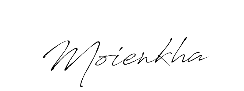 Design your own signature with our free online signature maker. With this signature software, you can create a handwritten (Antro_Vectra) signature for name Moienkha. Moienkha signature style 6 images and pictures png