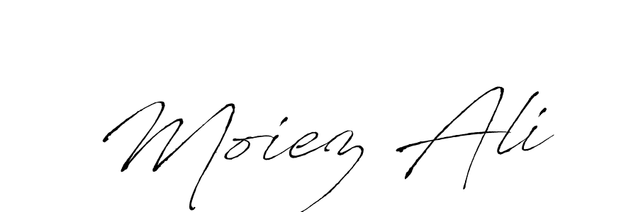 Moiez Ali stylish signature style. Best Handwritten Sign (Antro_Vectra) for my name. Handwritten Signature Collection Ideas for my name Moiez Ali. Moiez Ali signature style 6 images and pictures png