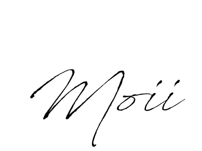 Design your own signature with our free online signature maker. With this signature software, you can create a handwritten (Antro_Vectra) signature for name Moii. Moii signature style 6 images and pictures png