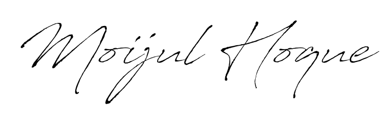 Generate high-definition signature styles for Moijul Hoque. The Antro_Vectra typeface ensures crisp legibility and sophisticated design. Moijul Hoque signature style 6 images and pictures png