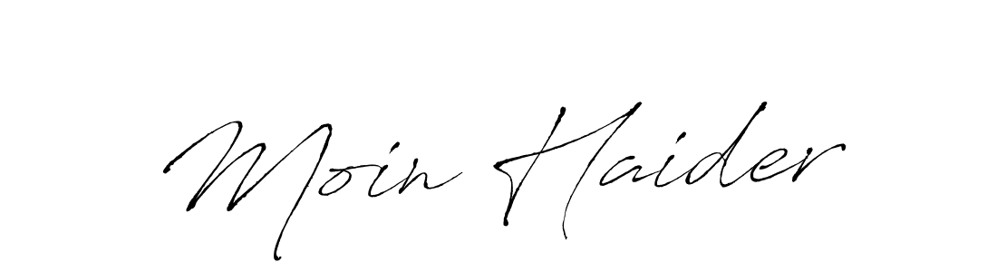 Moin Haider stylish signature style. Best Handwritten Sign (Antro_Vectra) for my name. Handwritten Signature Collection Ideas for my name Moin Haider. Moin Haider signature style 6 images and pictures png