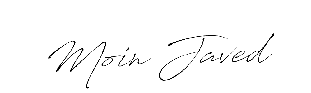 Design your own signature with our free online signature maker. With this signature software, you can create a handwritten (Antro_Vectra) signature for name Moin Javed. Moin Javed signature style 6 images and pictures png