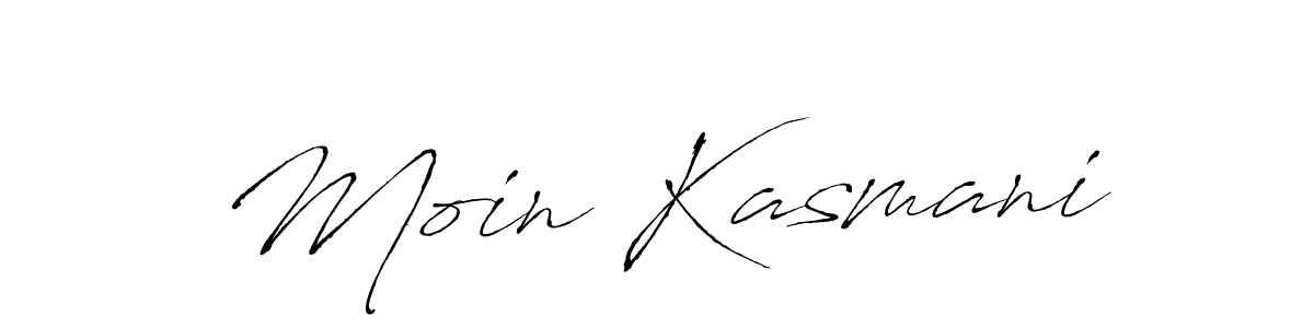 Create a beautiful signature design for name Moin Kasmani. With this signature (Antro_Vectra) fonts, you can make a handwritten signature for free. Moin Kasmani signature style 6 images and pictures png
