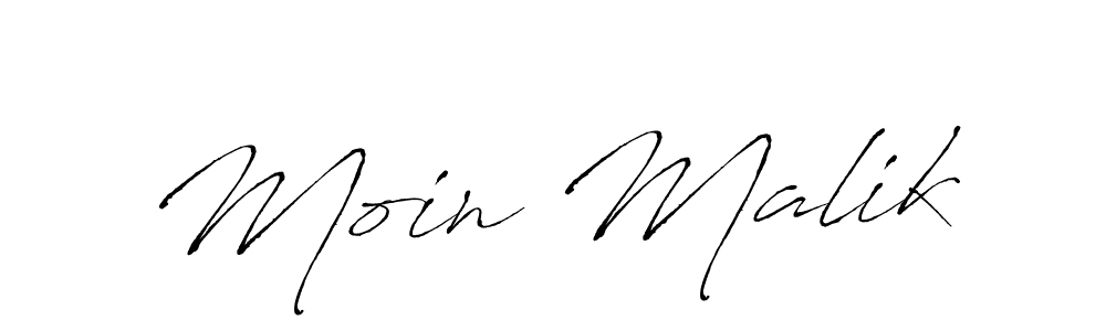 Create a beautiful signature design for name Moin Malik. With this signature (Antro_Vectra) fonts, you can make a handwritten signature for free. Moin Malik signature style 6 images and pictures png