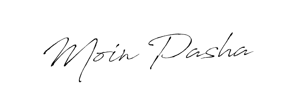 How to make Moin Pasha name signature. Use Antro_Vectra style for creating short signs online. This is the latest handwritten sign. Moin Pasha signature style 6 images and pictures png