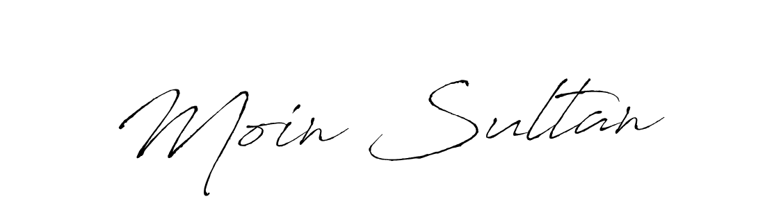 Create a beautiful signature design for name Moin Sultan. With this signature (Antro_Vectra) fonts, you can make a handwritten signature for free. Moin Sultan signature style 6 images and pictures png