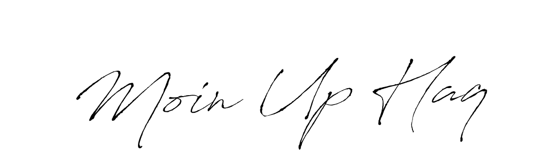 Also we have Moin Up Haq name is the best signature style. Create professional handwritten signature collection using Antro_Vectra autograph style. Moin Up Haq signature style 6 images and pictures png