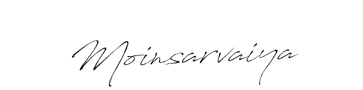 How to make Moinsarvaiya name signature. Use Antro_Vectra style for creating short signs online. This is the latest handwritten sign. Moinsarvaiya signature style 6 images and pictures png
