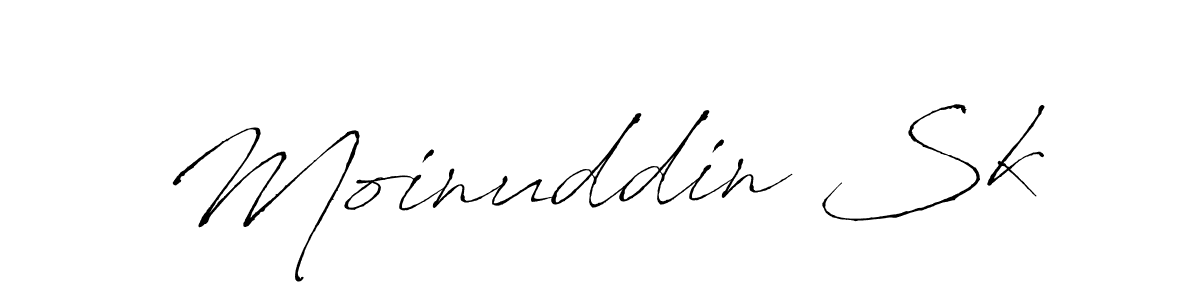 How to make Moinuddin Sk name signature. Use Antro_Vectra style for creating short signs online. This is the latest handwritten sign. Moinuddin Sk signature style 6 images and pictures png