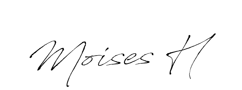 It looks lik you need a new signature style for name Moises H. Design unique handwritten (Antro_Vectra) signature with our free signature maker in just a few clicks. Moises H signature style 6 images and pictures png