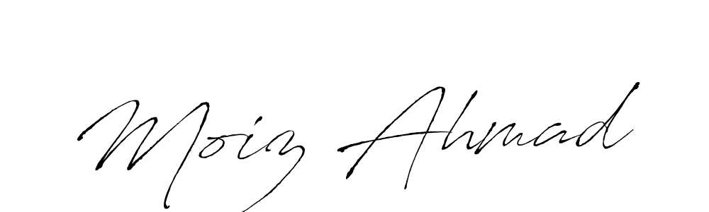 Antro_Vectra is a professional signature style that is perfect for those who want to add a touch of class to their signature. It is also a great choice for those who want to make their signature more unique. Get Moiz Ahmad name to fancy signature for free. Moiz Ahmad signature style 6 images and pictures png