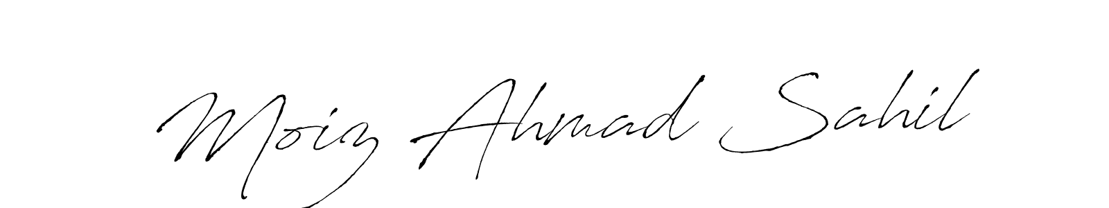 It looks lik you need a new signature style for name Moiz Ahmad Sahil. Design unique handwritten (Antro_Vectra) signature with our free signature maker in just a few clicks. Moiz Ahmad Sahil signature style 6 images and pictures png