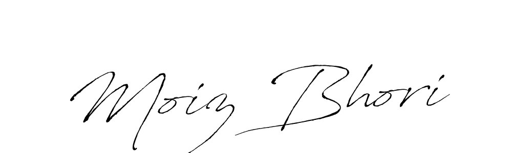 How to make Moiz Bhori name signature. Use Antro_Vectra style for creating short signs online. This is the latest handwritten sign. Moiz Bhori signature style 6 images and pictures png