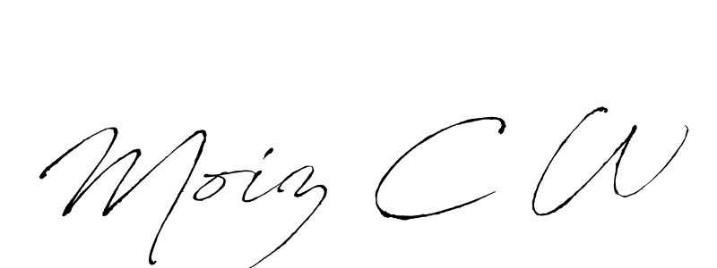 The best way (Antro_Vectra) to make a short signature is to pick only two or three words in your name. The name Moiz C W include a total of six letters. For converting this name. Moiz C W signature style 6 images and pictures png