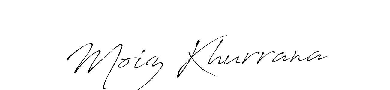 The best way (Antro_Vectra) to make a short signature is to pick only two or three words in your name. The name Moiz Khurrana include a total of six letters. For converting this name. Moiz Khurrana signature style 6 images and pictures png