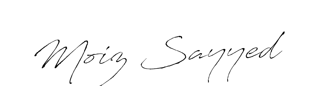 How to make Moiz Sayyed signature? Antro_Vectra is a professional autograph style. Create handwritten signature for Moiz Sayyed name. Moiz Sayyed signature style 6 images and pictures png