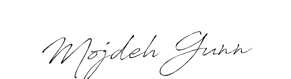 Design your own signature with our free online signature maker. With this signature software, you can create a handwritten (Antro_Vectra) signature for name Mojdeh Gunn. Mojdeh Gunn signature style 6 images and pictures png