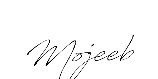 Make a beautiful signature design for name Mojeeb. With this signature (Antro_Vectra) style, you can create a handwritten signature for free. Mojeeb signature style 6 images and pictures png