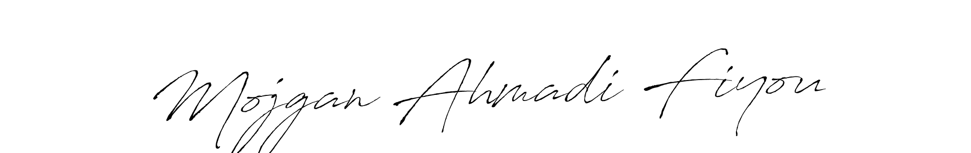 Similarly Antro_Vectra is the best handwritten signature design. Signature creator online .You can use it as an online autograph creator for name Mojgan Ahmadi Fiyou. Mojgan Ahmadi Fiyou signature style 6 images and pictures png