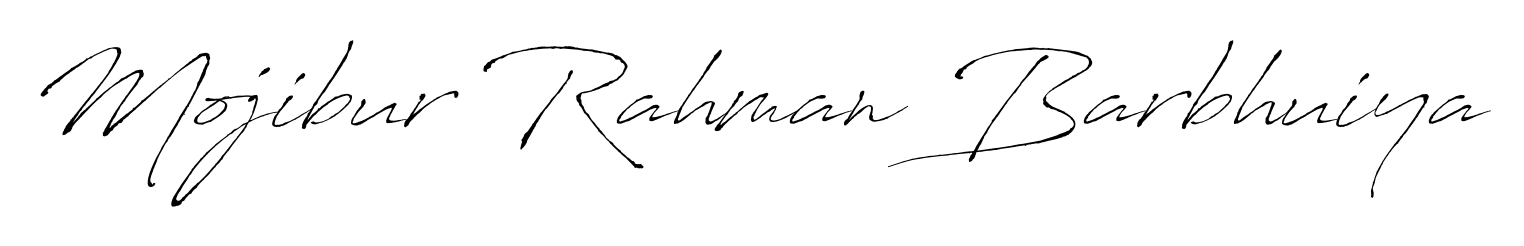 Personalize your online presence with Mojibur Rahman Barbhuiya signature rendered in elegant Antro_Vectra font. Great for website footers and blogs. Mojibur Rahman Barbhuiya signature style 6 images and pictures png