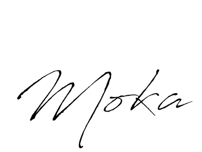 Create a beautiful signature design for name Moka. With this signature (Antro_Vectra) fonts, you can make a handwritten signature for free. Moka signature style 6 images and pictures png