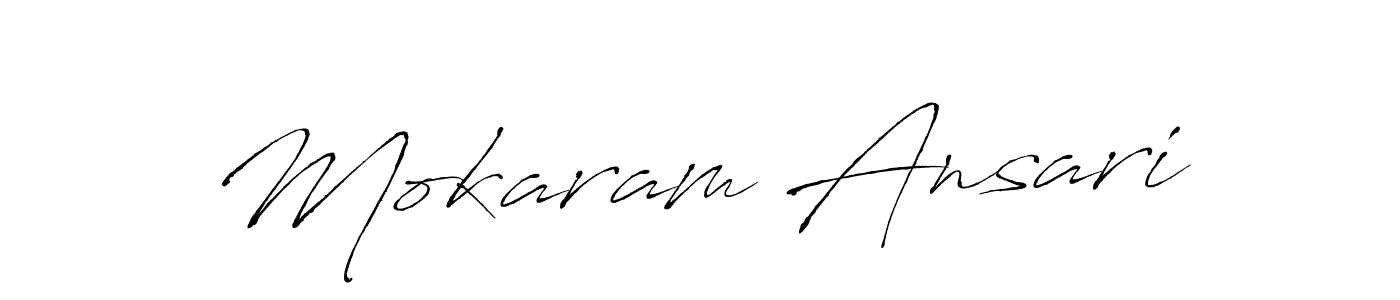 Mokaram Ansari stylish signature style. Best Handwritten Sign (Antro_Vectra) for my name. Handwritten Signature Collection Ideas for my name Mokaram Ansari. Mokaram Ansari signature style 6 images and pictures png