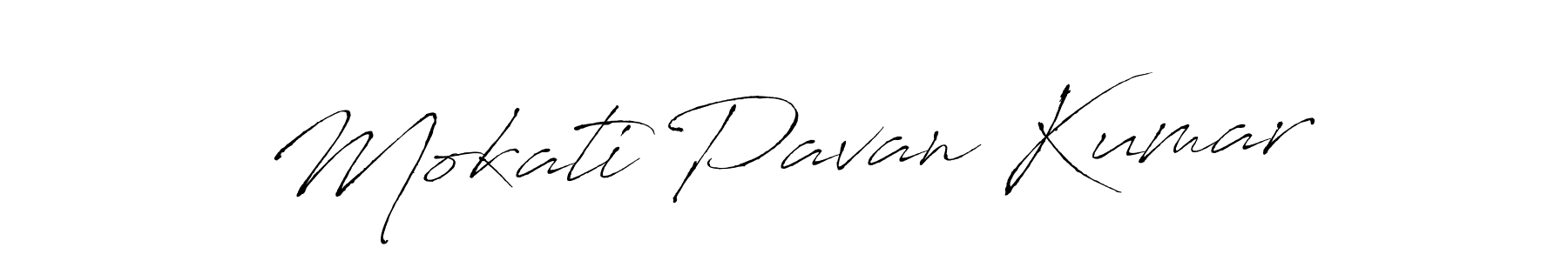 Create a beautiful signature design for name Mokati Pavan Kumar. With this signature (Antro_Vectra) fonts, you can make a handwritten signature for free. Mokati Pavan Kumar signature style 6 images and pictures png