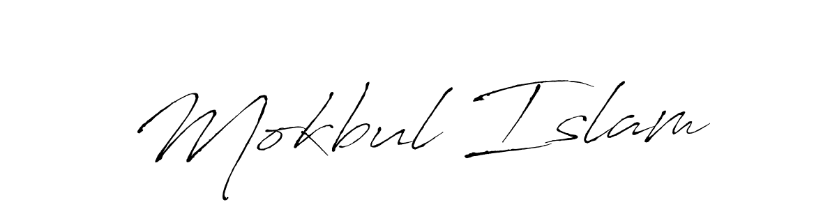 Make a beautiful signature design for name Mokbul Islam. With this signature (Antro_Vectra) style, you can create a handwritten signature for free. Mokbul Islam signature style 6 images and pictures png