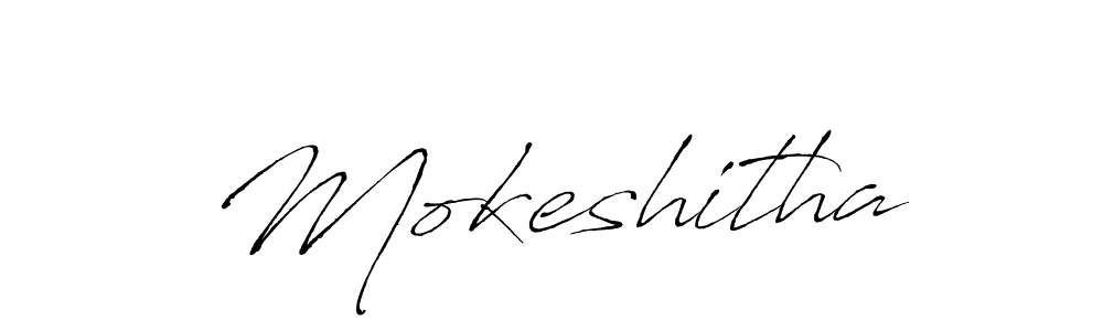 Design your own signature with our free online signature maker. With this signature software, you can create a handwritten (Antro_Vectra) signature for name Mokeshitha. Mokeshitha signature style 6 images and pictures png