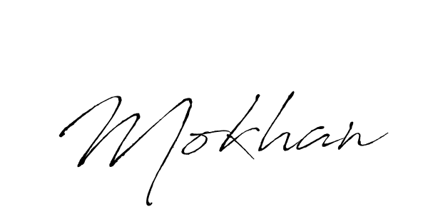 Use a signature maker to create a handwritten signature online. With this signature software, you can design (Antro_Vectra) your own signature for name Mokhan. Mokhan signature style 6 images and pictures png