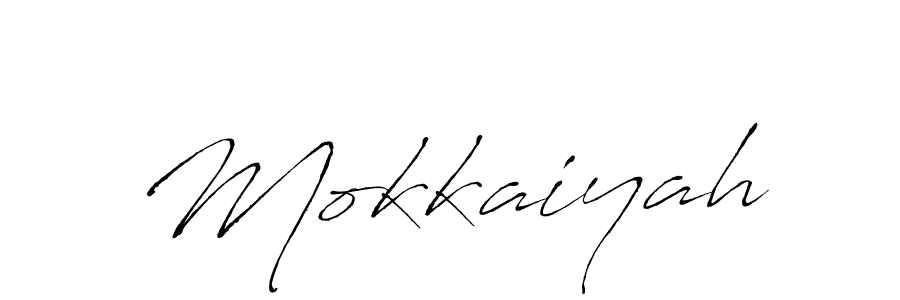 Create a beautiful signature design for name Mokkaiyah. With this signature (Antro_Vectra) fonts, you can make a handwritten signature for free. Mokkaiyah signature style 6 images and pictures png