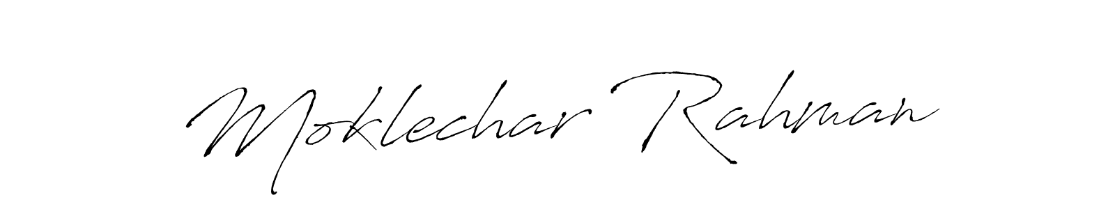 Moklechar Rahman stylish signature style. Best Handwritten Sign (Antro_Vectra) for my name. Handwritten Signature Collection Ideas for my name Moklechar Rahman. Moklechar Rahman signature style 6 images and pictures png