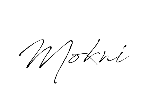 Make a beautiful signature design for name Mokni. With this signature (Antro_Vectra) style, you can create a handwritten signature for free. Mokni signature style 6 images and pictures png