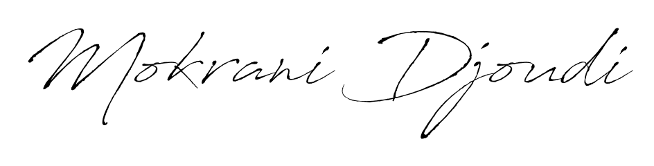 Also You can easily find your signature by using the search form. We will create Mokrani Djoudi name handwritten signature images for you free of cost using Antro_Vectra sign style. Mokrani Djoudi signature style 6 images and pictures png