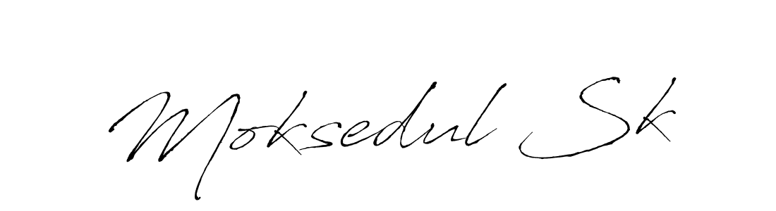 How to make Moksedul Sk signature? Antro_Vectra is a professional autograph style. Create handwritten signature for Moksedul Sk name. Moksedul Sk signature style 6 images and pictures png