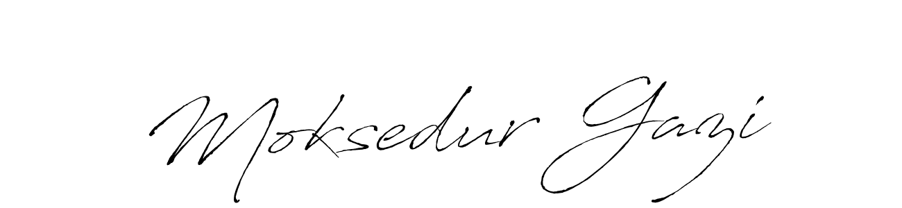 Create a beautiful signature design for name Moksedur Gazi. With this signature (Antro_Vectra) fonts, you can make a handwritten signature for free. Moksedur Gazi signature style 6 images and pictures png