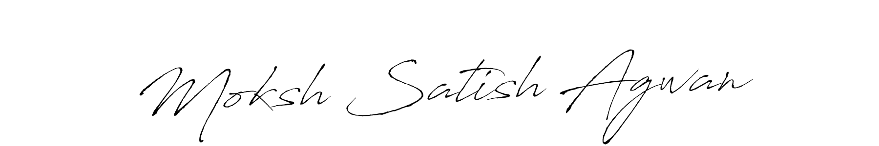 Antro_Vectra is a professional signature style that is perfect for those who want to add a touch of class to their signature. It is also a great choice for those who want to make their signature more unique. Get Moksh Satish Agwan name to fancy signature for free. Moksh Satish Agwan signature style 6 images and pictures png