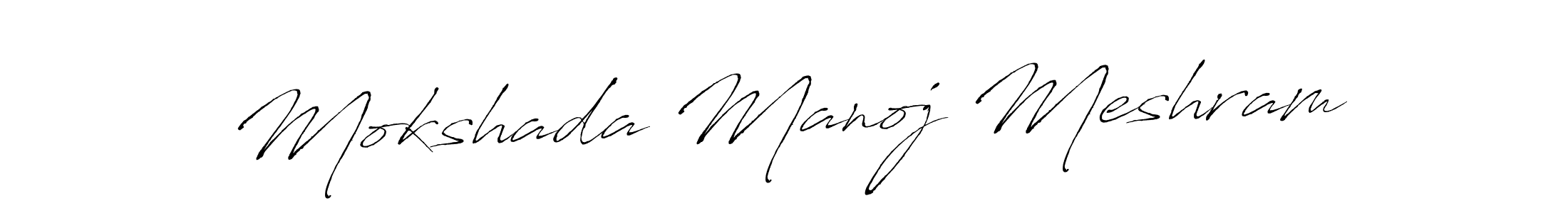 See photos of Mokshada Manoj Meshram official signature by Spectra . Check more albums & portfolios. Read reviews & check more about Antro_Vectra font. Mokshada Manoj Meshram signature style 6 images and pictures png